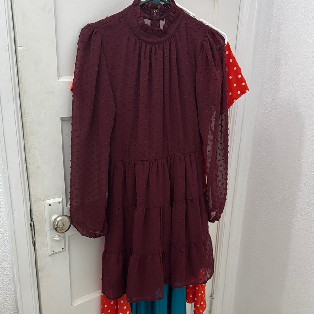 Elegant Burgundy Kids Dress